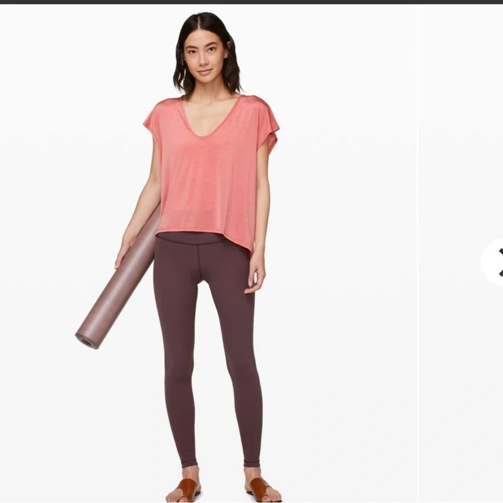 Lululemon Playful Practice Short Sleeve Wrap Shirt Lightweight Yoga Athleisure